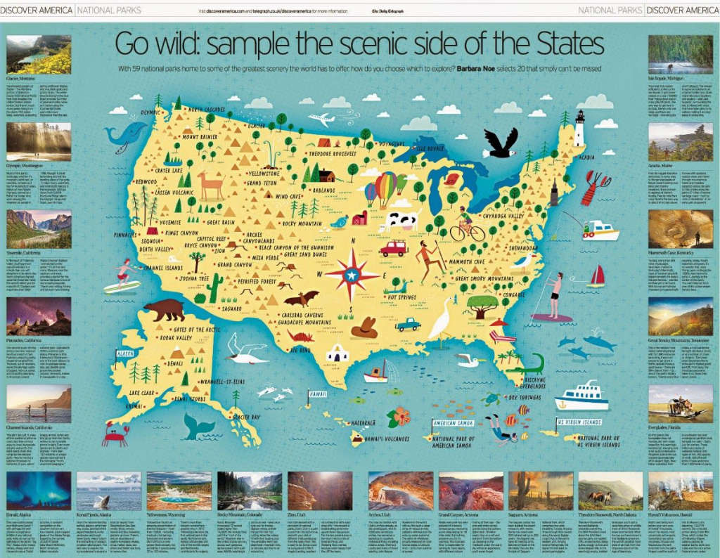 I Draw Maps: A Map Of All 59 Us National Parks For The Daily | Printable Us Map Of National Parks