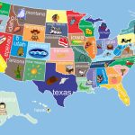 Kids United States Map Classroom Art Childs Room Decor Nursery Decor | Free Printable Us Map For Kids