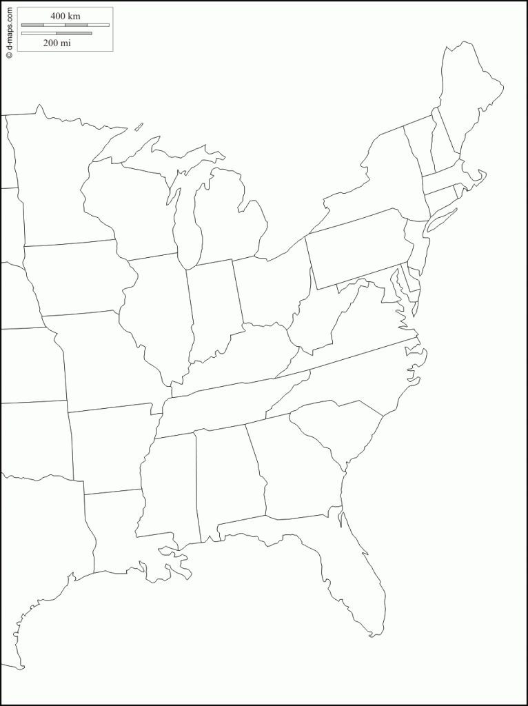 Large Blank Map Of Eastern Us United States Map Map Of Us States | Printable Blank Map Of The Eastern United States
