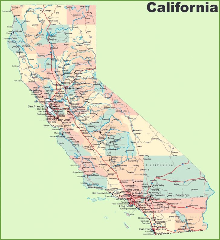 Printable Map Of West Coast Usa