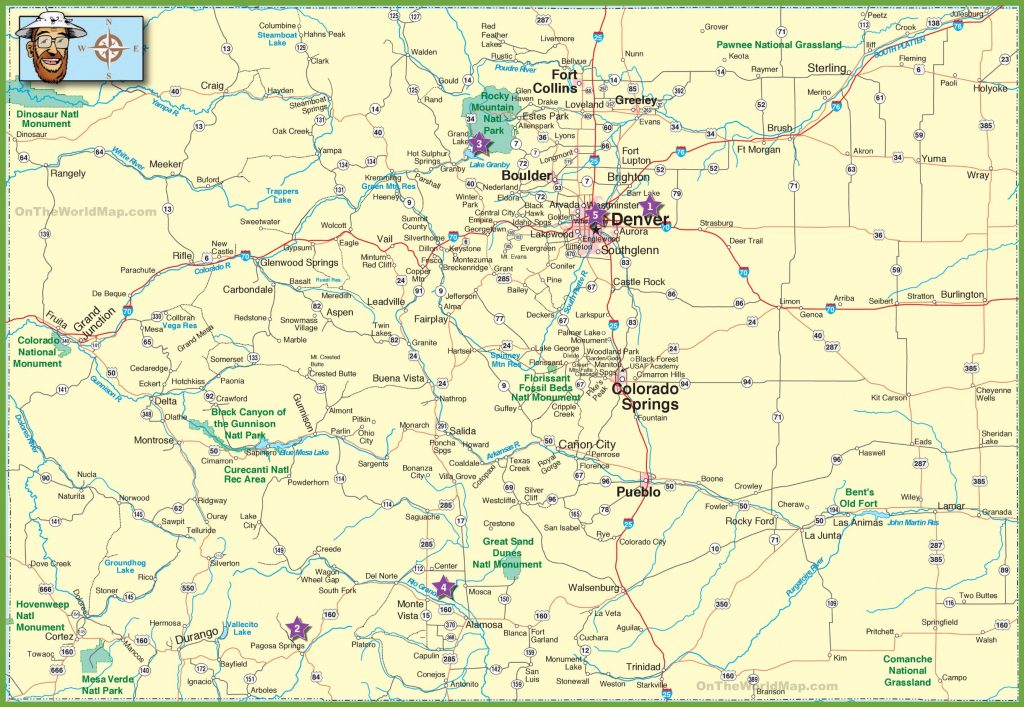 Large Detailed Map Of Colorado With Cities And Roads | Large Printable ...
