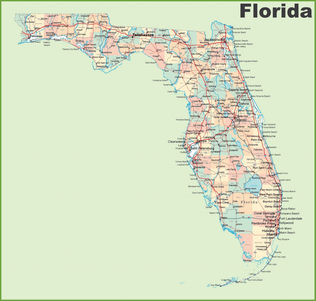Large Florida Maps For Free Download And Print | High-Resolution And | Printable Us Map 8.5 X 11