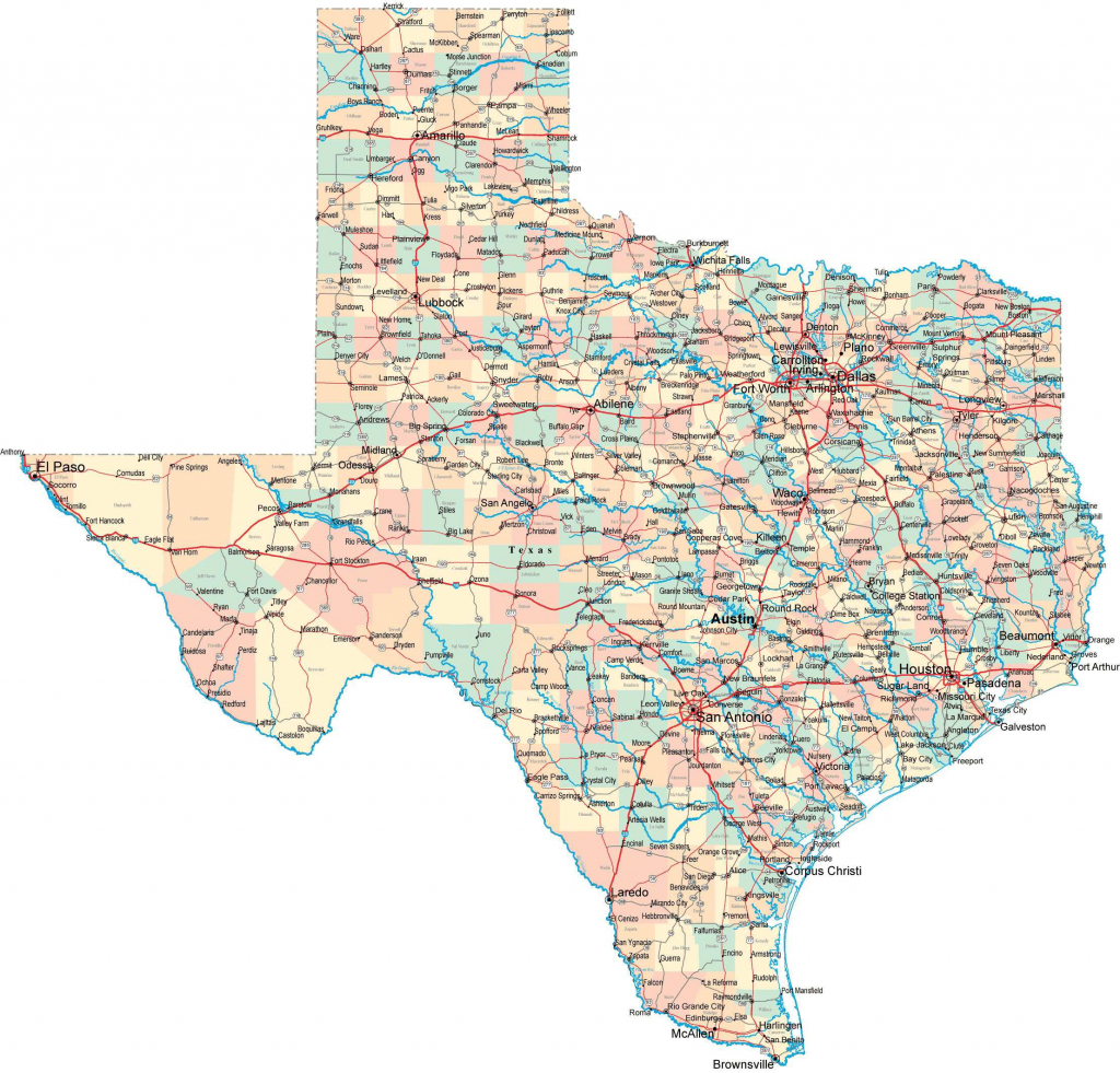 Large Texas Maps For Free Download And Print | High-Resolution And | Printable Map Of Texas Usa