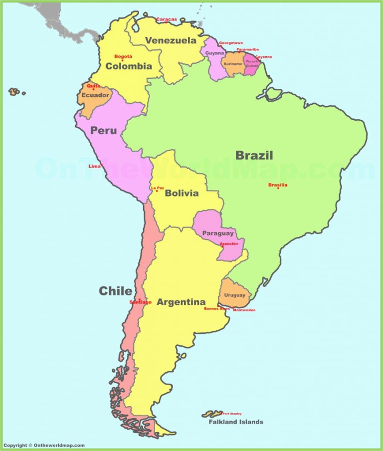 Latin America Cities Map Quiz Of Central And South Printable United   Latin America Cities Map Quiz Of Central And South Printable United Printable Map Of Eastern United States With Cities 768x904 