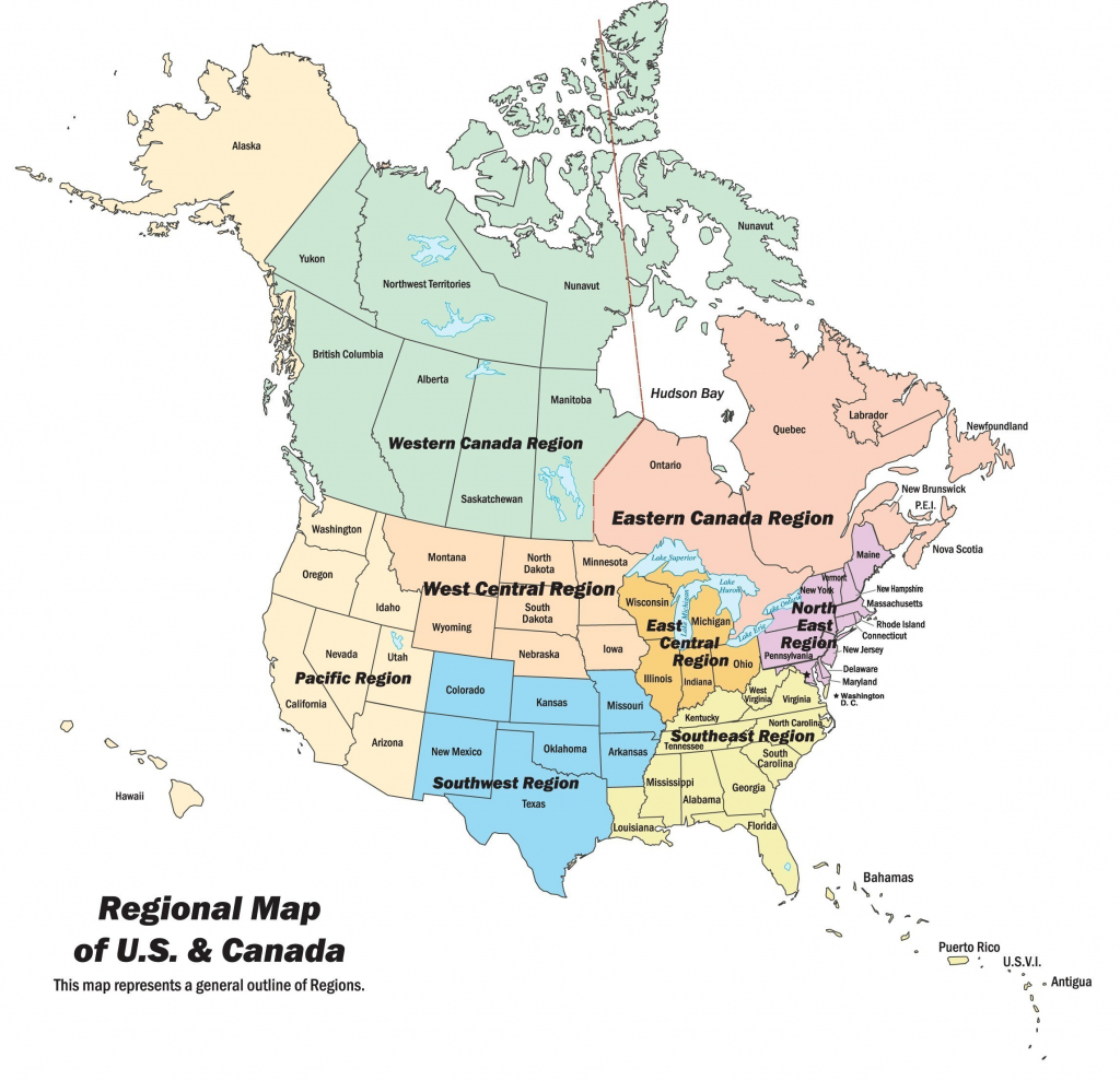 Printable Us Map With Canada And Mexico - Printable US Maps