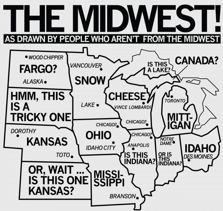 Midwest Region Printable Map