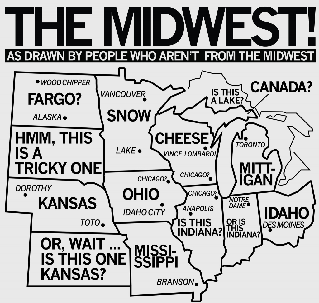 Map Of Midwest Usa States And Capitals Region Of United States | Printable Map Of Midwest Usa