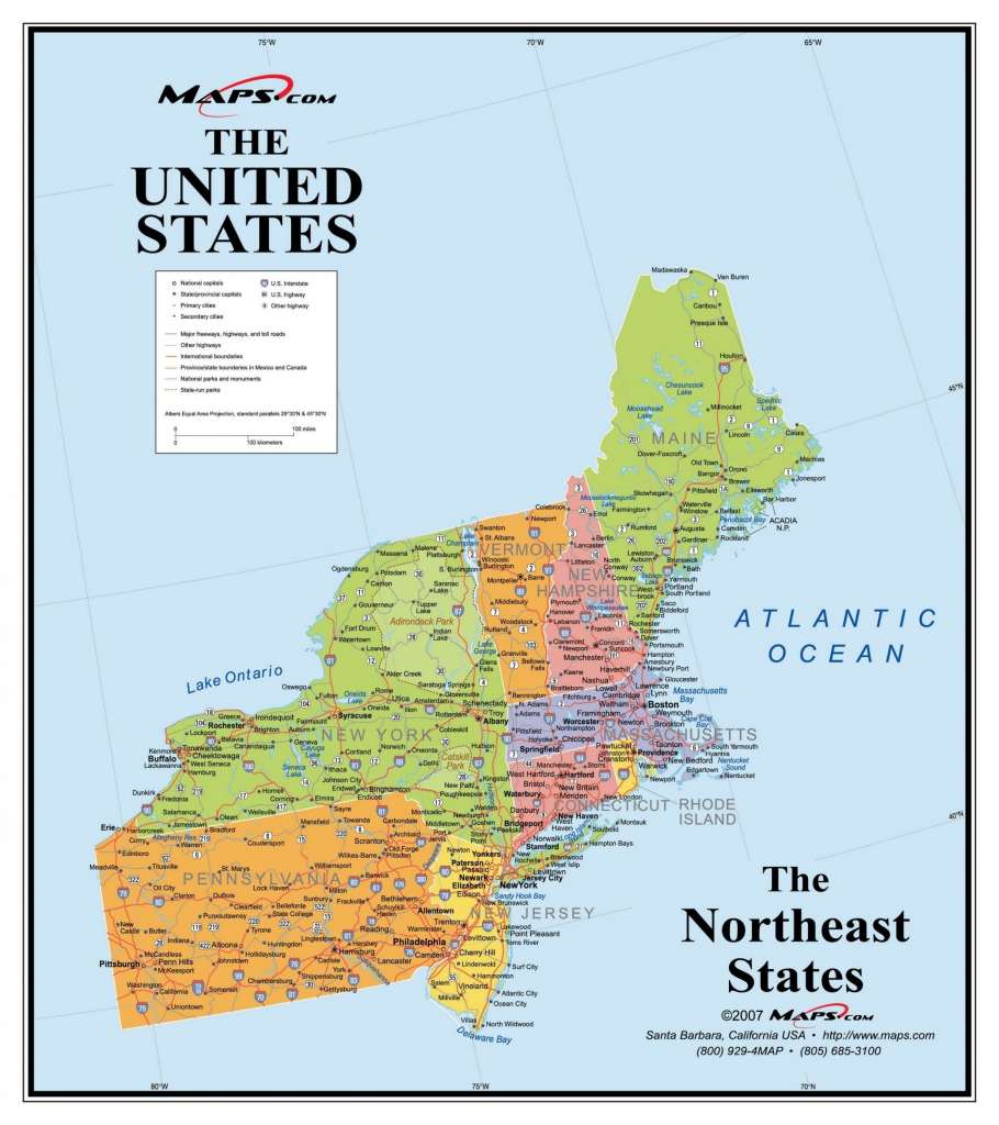 Map Of Northeast Region Us Usa With Refrence Northeastern United | Printable Map Of The Northeastern United States