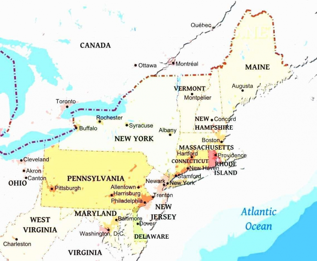 Map Of Northeastern Us Printable | D1Softball | Printable Map Of Northeastern Us