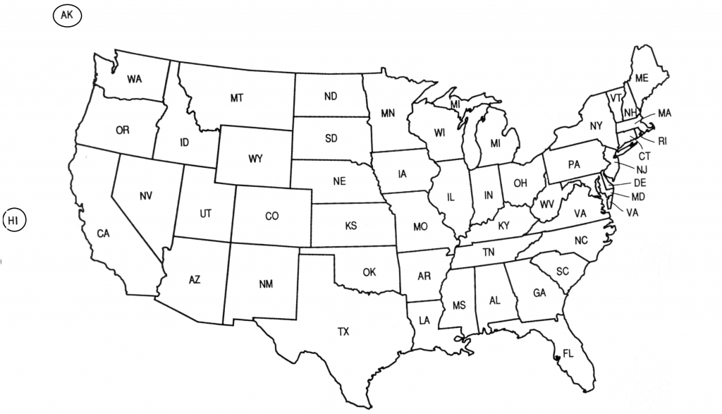 Map Of The United States With State Abbreviations Refrence United | Printable United States Map With State Abbreviations