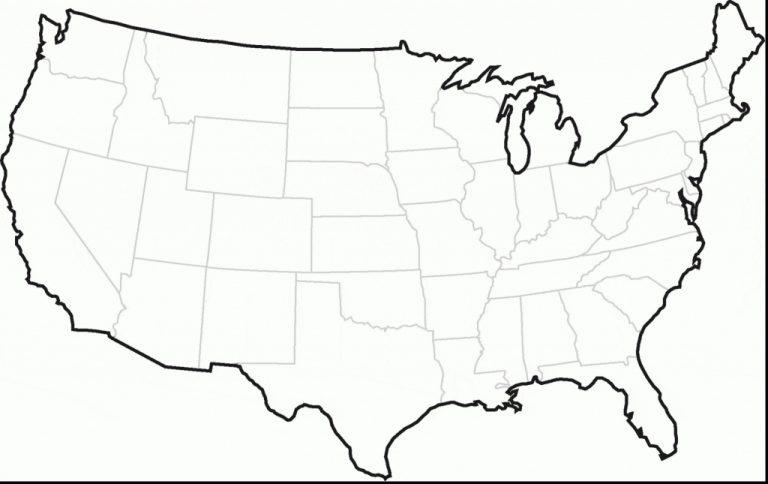 Map Of The Us Colored States Usa States Colored Blank Beautiful | Blank ...