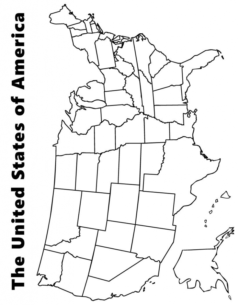 Map Of The Usa Coloring Page | Kids | Us State Map, Map Worksheets | Full Page Printable Map Of Usa