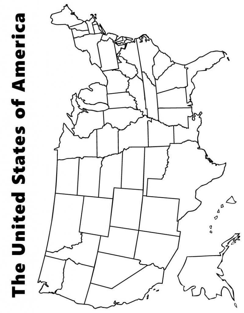 Map Of The Usa Coloring Page | Kids | Us State Map, Map Worksheets | Printable Us Map For Kindergarten