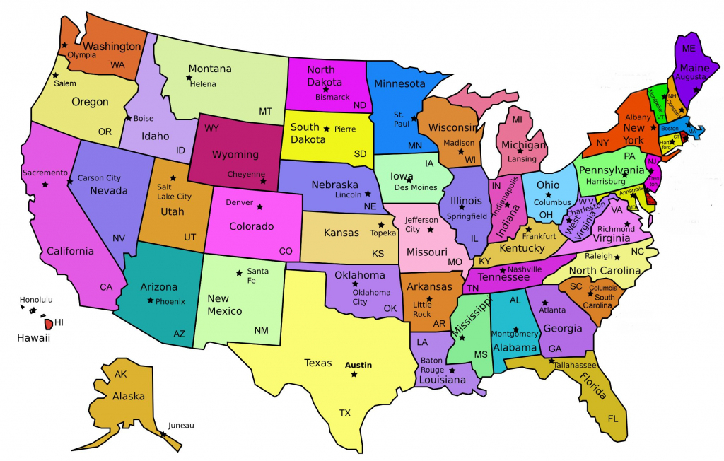 Map Of United States Capitals | Diy United States Magnets - Milk And | Printable Map Of The United States And Their Capitals