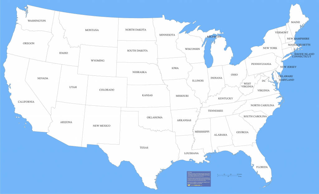 Map Of United States Without State Names New Printable Editable Us | Printable Editable Us Map