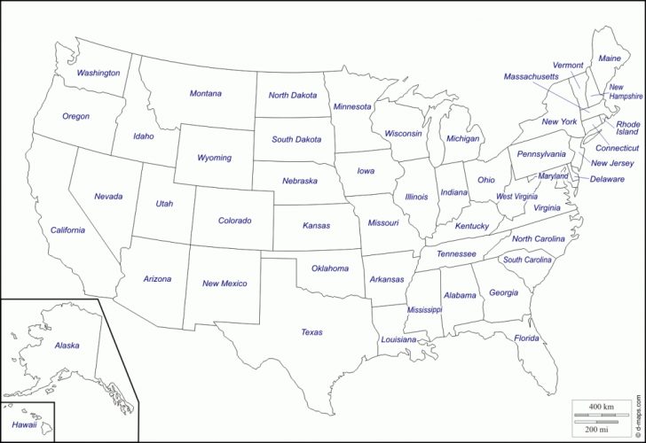 Map Of Us With Names And Travel Information | Download Free Map Of ...