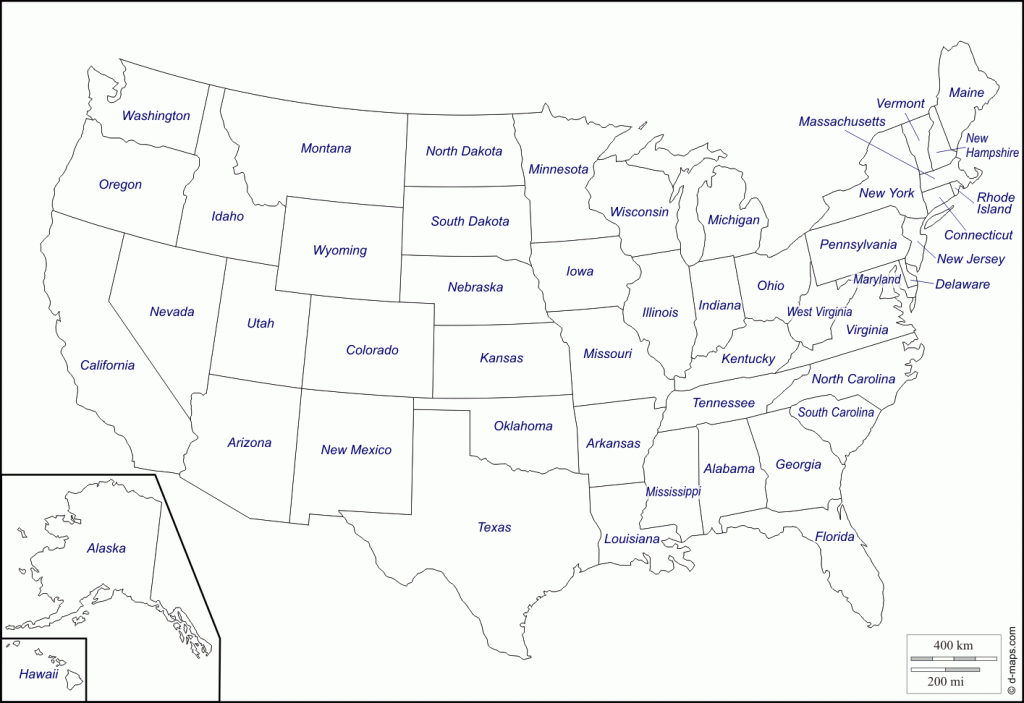 Map Of Us With Names And Travel Information | Download Free Map Of | Printable Map Of The Usa With State Names
