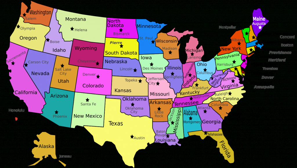Map Of Us With States Labeled And Travel Information | Download Free | Printable Map Of The United States With States And Capitals Labeled