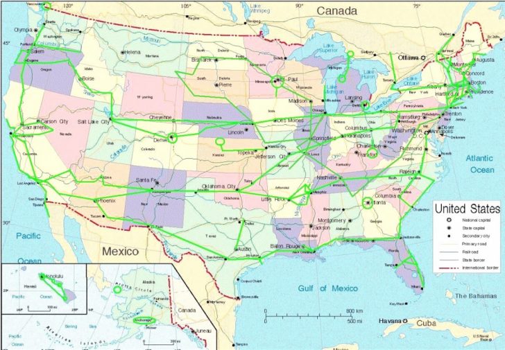 Map Of Usa Interstate Highways At Major In Justinhubbard Me New ...