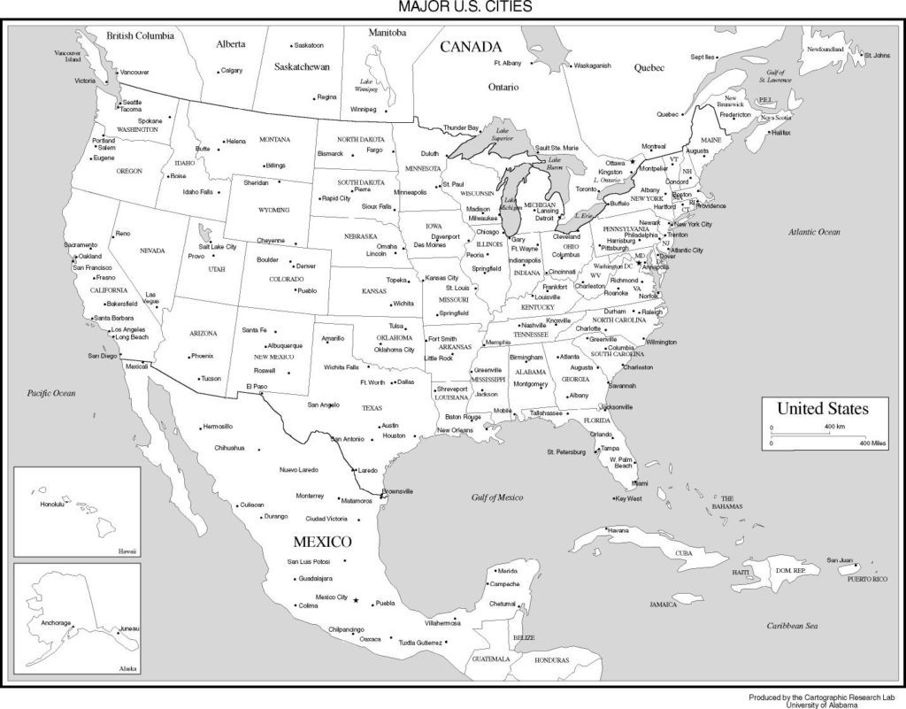 Map Of Usa States Printable Maps The United Throughout With Cities | Printable Map Of Usa With Cities