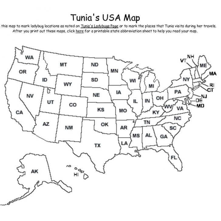 Printable Usa Map With State Abbreviations