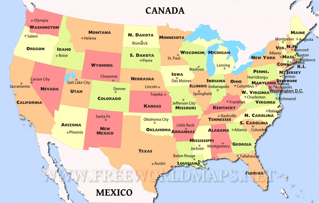 Map Of Usa With States And Capitals Labeled And Travel Information | Printable Us Map With States And Capitals Labeled