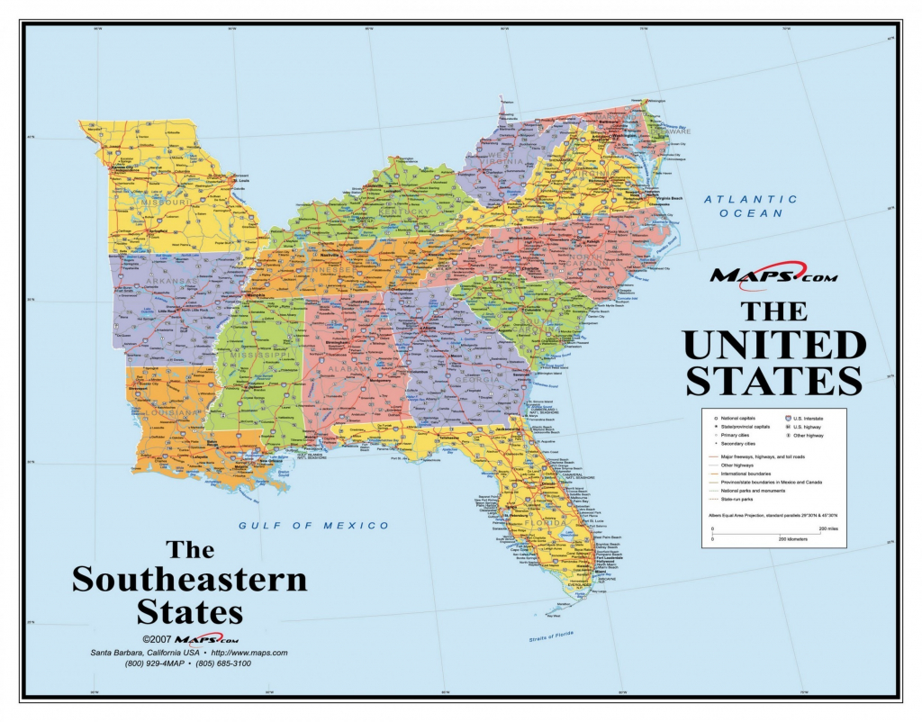 Printable Map Of The Southeast Region Of The United States - Printable US Maps