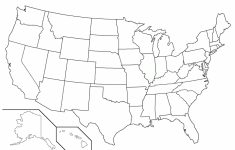 Map Us State Borders Printable Blank Outline Usa With United At 50 | Blank Us Map With Borders