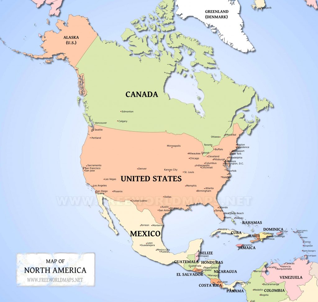 Maps Of North America - World Wide Maps | Printable Map Of North