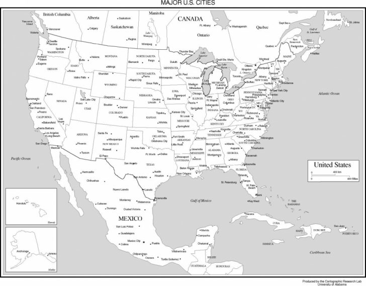 Printable Us Map With States And Major Cities