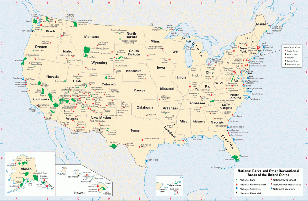 Maps Of United States National Parks #63138 | Printable Map Of Usa National Parks