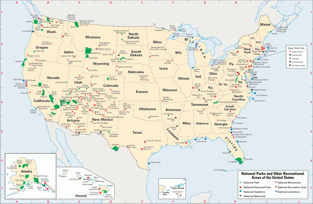 Maps Of United States National Parks #63138 | Printable Us Map Of National Parks