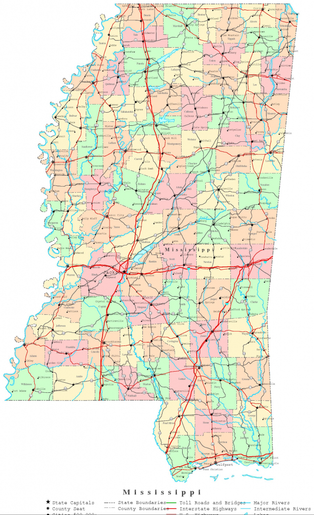 Mississippi Printable Map | 8X11 Printable Us Map