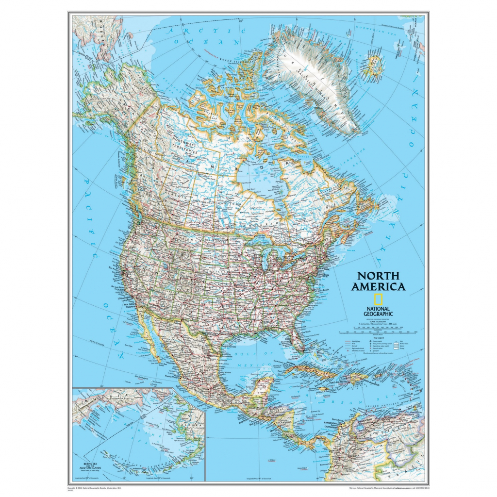 National Geographic Us Map Printable Best North America Classic | National Geographic Us Map Printable