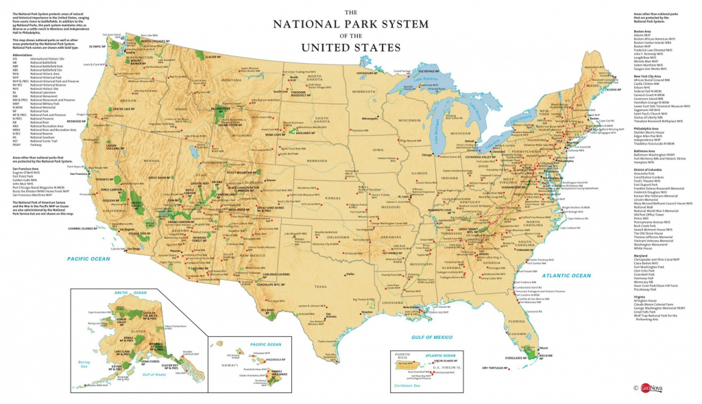 United States National Parks Map Printable