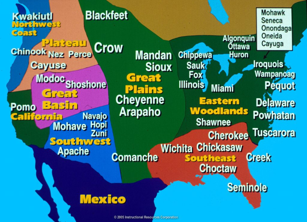 native america study printable map of native american