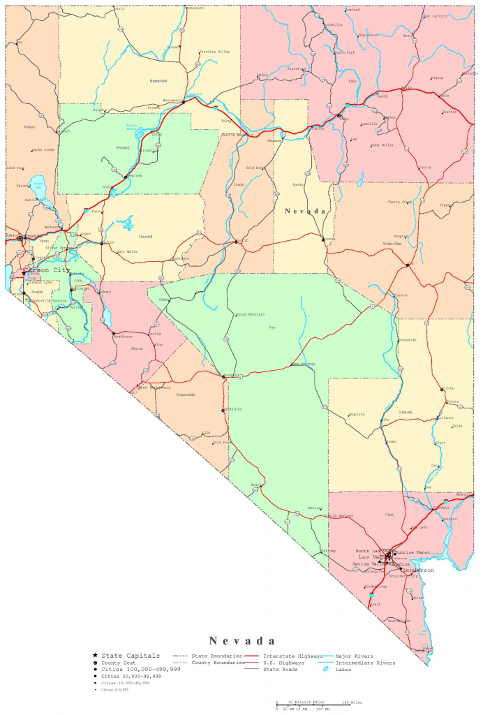 Nevada Printable Map | Large Scale Printable Us Map