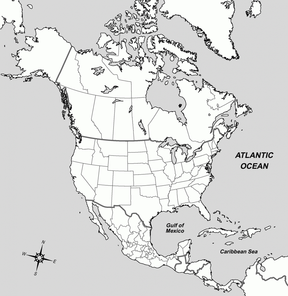 North America Blank Map, North America Atlas | Printable Map Of North American Countries