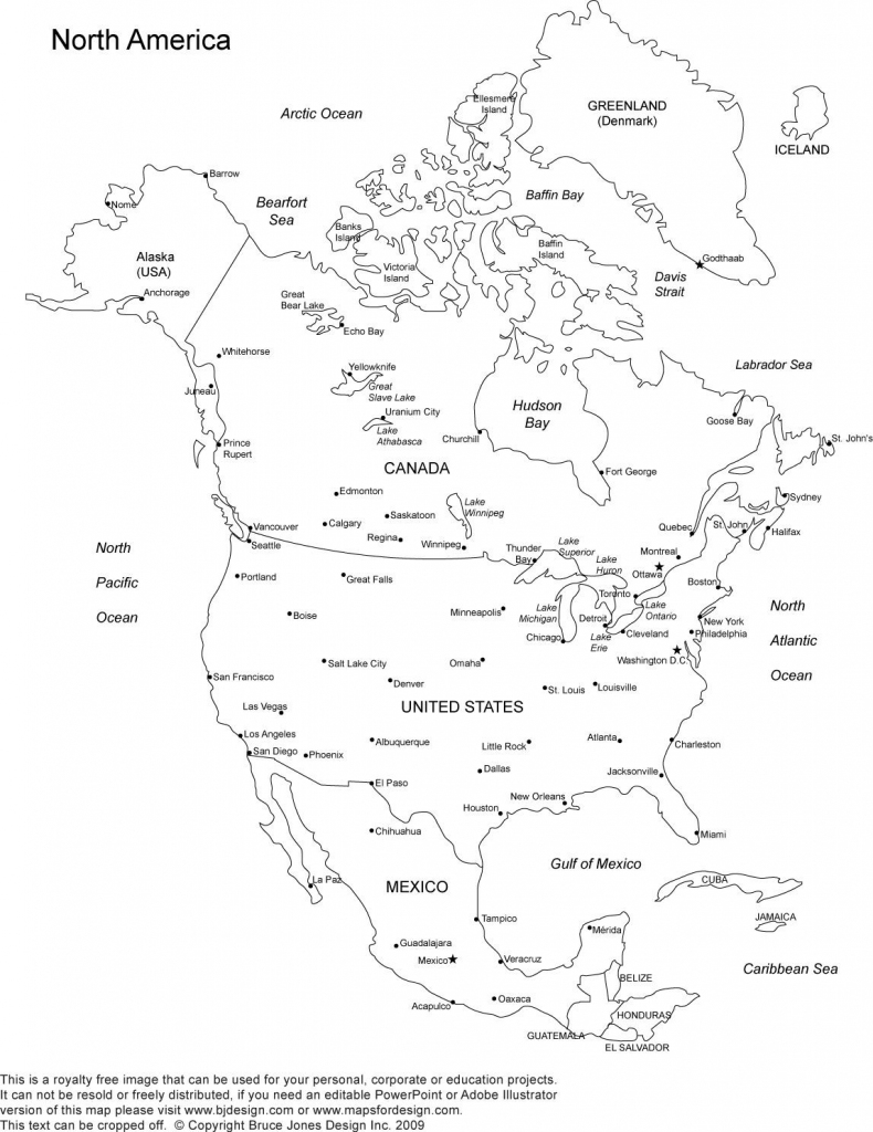 North America Map Printable 1 - World Wide Maps | Usa Map Printable Buy