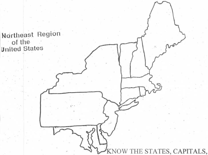 Northeast Region Blank Map North East Printable Of The Diagram