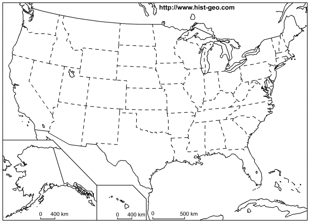 Outline Map Of The 50 Us States | Social Studies | Geography Lessons | Blank Us Map Poster