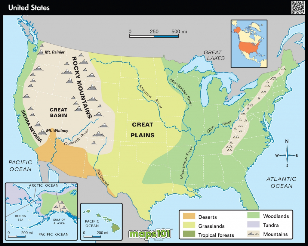 Printable Us Map With Mountains And Rivers Printable US Maps