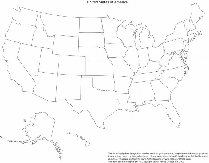 Printable Map United States America