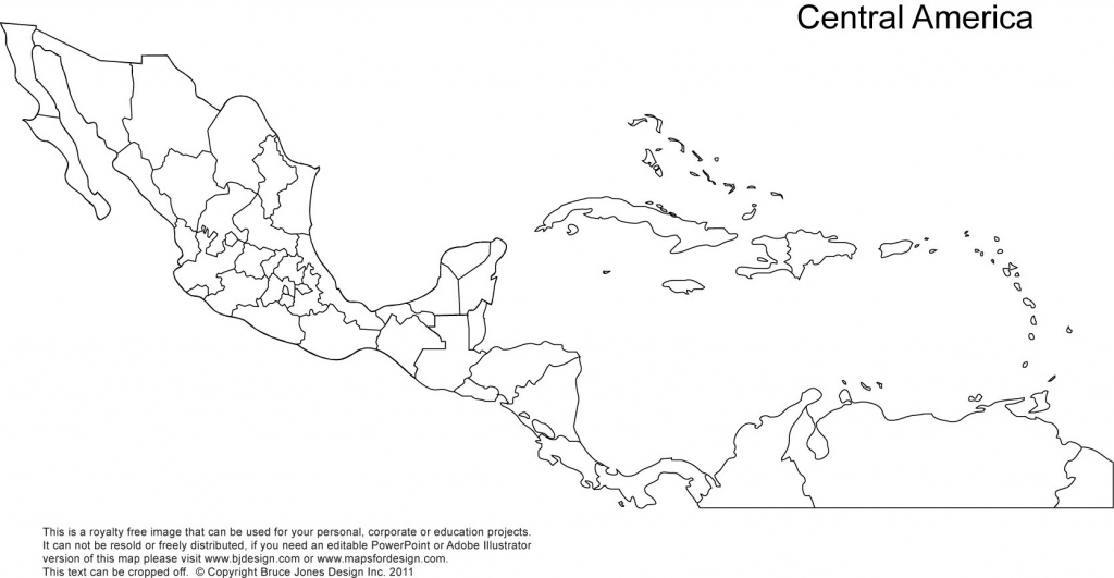 Political Map Of Central America And The Caribbean Nations At Mexico | Printable Map Of Central American Countries