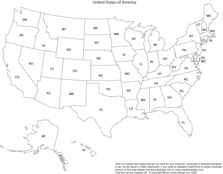 Printable Version Of The United States Map