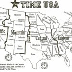 Printable Black And White Us Time Zone Map Inspirationa Printable | Printable Us Time Zone Map With Cities
