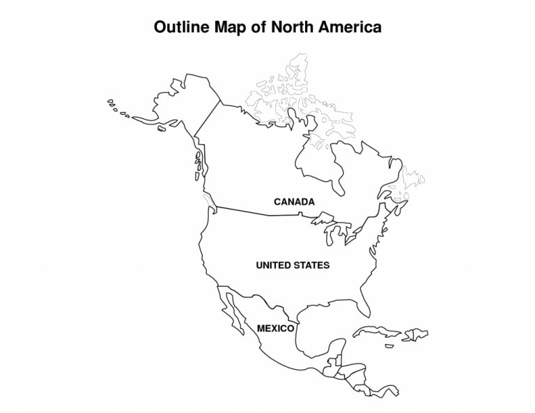 Printable Map Of North America | Pic Outline Map Of North America