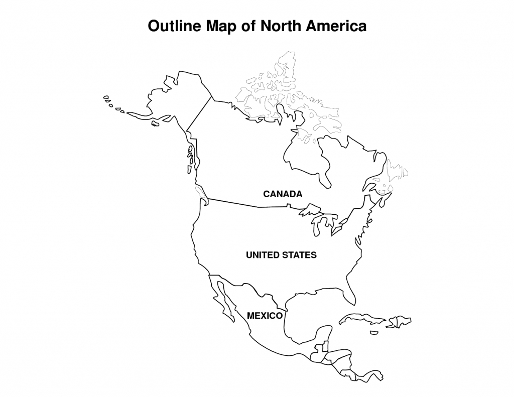 Printable Map Of North America | Pic Outline Map Of North America | Printable North America Map Outline