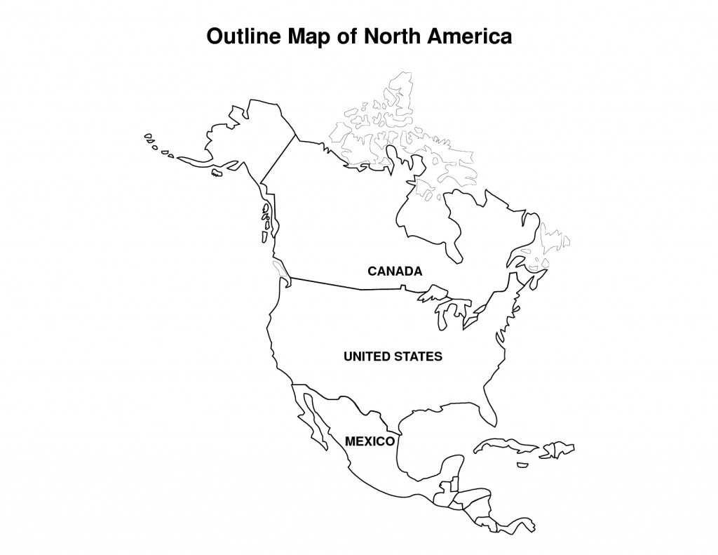 Printable North America Map Outline Printable US Maps