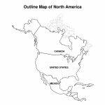 Printable Map Of North America | Pic Outline Map Of North America | Usa Map A4 Printable